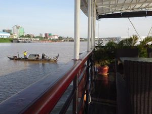 Departure by boat from Phnom Penh